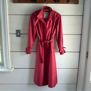 -PINK LONDON FOG TRENCH-